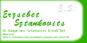 erzsebet sztankovits business card